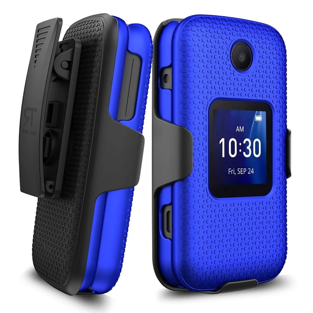 Alt view image 6 of 7 - Rome Tech TCL Flip/Alcatel Go Flip 4 Holster Case - Teal