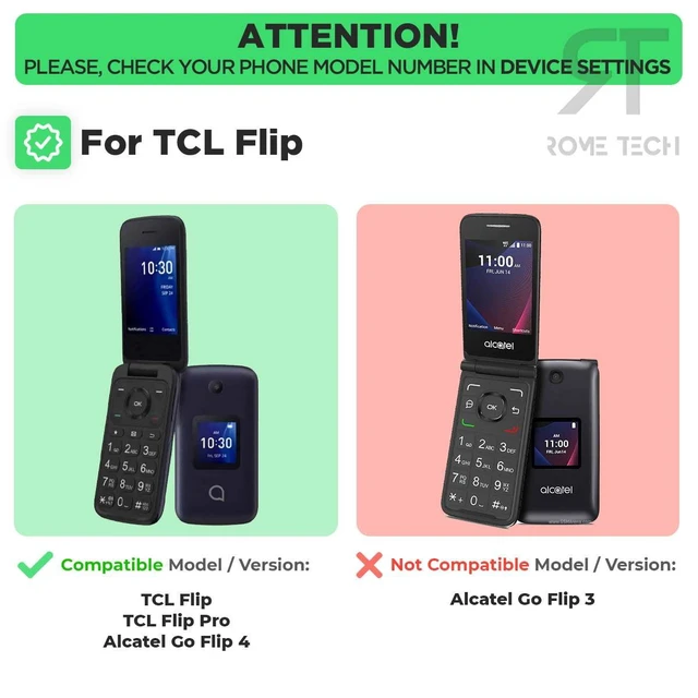 Alt view image 7 of 7 - Rome Tech TCL Flip/Alcatel Go Flip 4 Holster Case - Teal