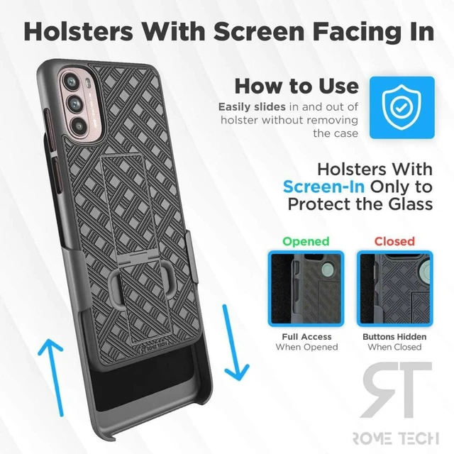 Alt view image 4 of 4 - Motorola Moto Edge Plus 5G (2022) Belt Clip Holster Phone Case
