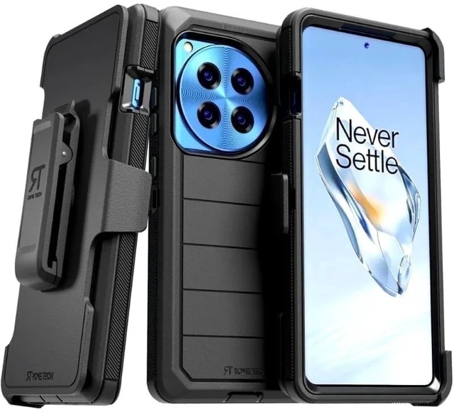 Main image of Rome Tech OnePlus 12R Case with Belt Clip - Black (2 Pack)