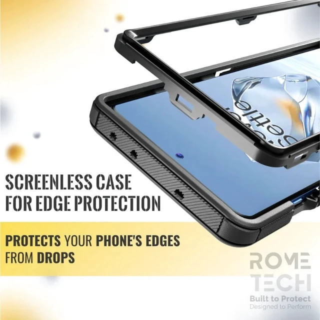 Alt view image 2 of 5 - Rome Tech OnePlus 12R Case with Belt Clip - Black (2 Pack)