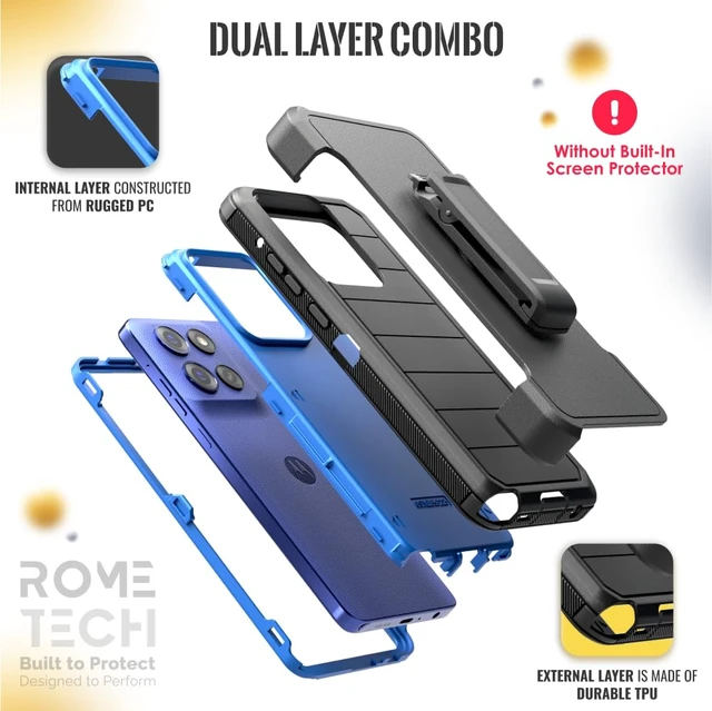 Alt view image 3 of 6 - Motorola Moto G Stylus 5G 2025/ EDGE 60 Fussion/ G Stylus 5G 2026 Defender Case