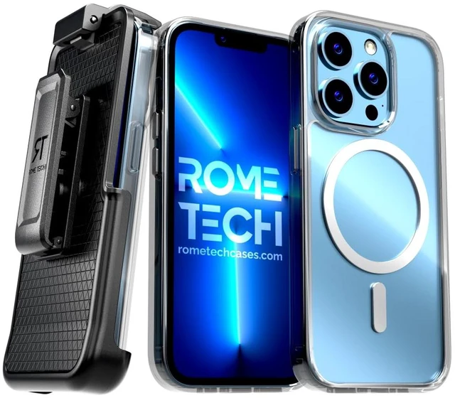 Main image of Rome Tech Hybrid TPU Acrylic w/Magsafe w/Holster - Clear for Apple iPhone 13 Pro