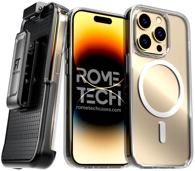 Main image of Rome Tech Hybrid TPU Acrylic w/Magsafe w/Holster - Clear for Apple iPhone 14 Pro