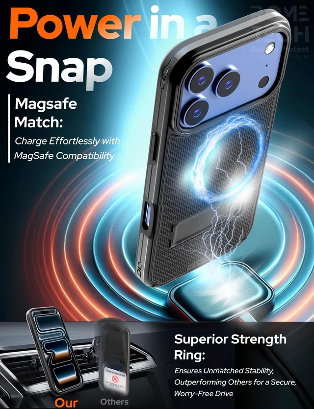 Alt view image 6 of 7 - Rome Tech Belt Clip Holster w/Magsafe - Black for Apple iPhone 18 Pro Max