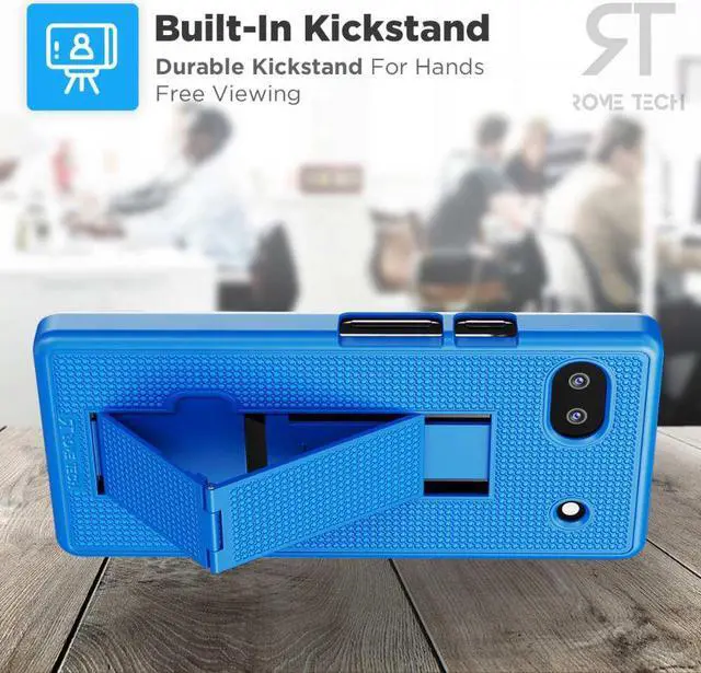Alt view image 5 of 5 - Shell Holster Combo Case for Google Pixel 6a Blue