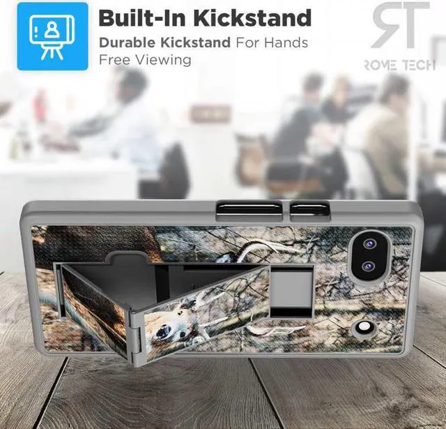 Alt view image 5 of 5 - Shell Holster Combo Case for Google Pixel 6a Camo Deer