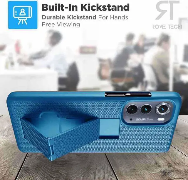 Alt view image 5 of 7 - Rome Tech For Motorola Edge (2022) Belt Clip Holster Phone Case