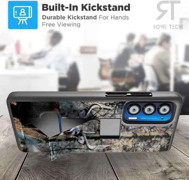 Alt view image 4 of 7 - Rome Tech For Motorola Moto Edge 5G UW (2021) Belt Clip Holster Phone Case