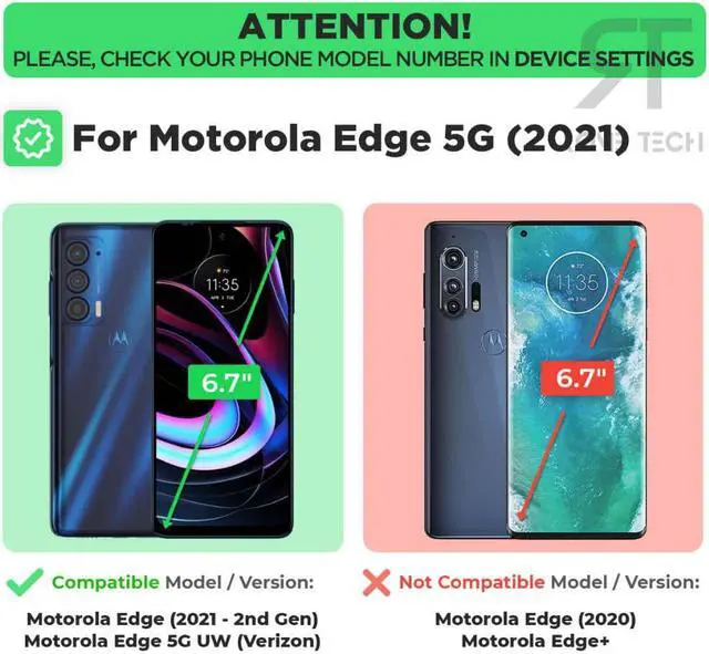 Alt view image 2 of 7 - Rome Tech For Motorola Moto Edge 5G UW (2021) Belt Clip Holster Phone Case