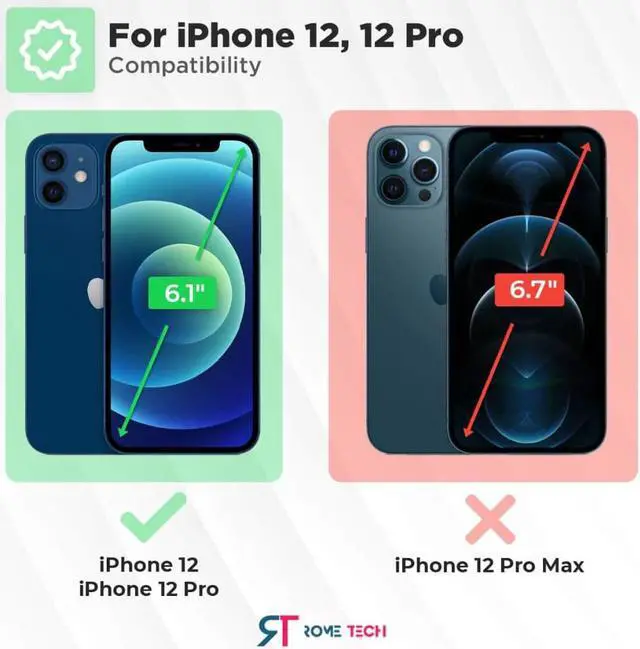 Alt view image 2 of 5 - Apple iPhone 12/12 Pro 6.1" (2020) Rome Tech Shell Holster Combo Case