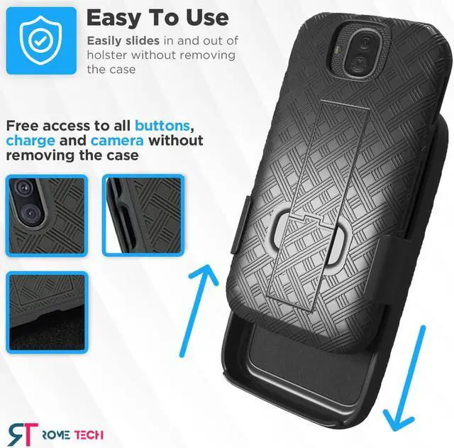 Alt view image 4 of 8 - Rome Tech For Kyocera DuraForce Pro E6800 E6820 Belt Clip Holster Phone Case