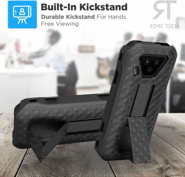 Alt view image 5 of 8 - Rome Tech For Kyocera DuraForce Ultra 5G UW E7110 Belt Clip Holster Phone Case