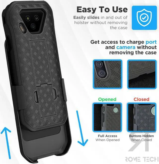 Alt view image 4 of 8 - Rome Tech For Kyocera DuraForce Ultra 5G UW E7110 Belt Clip Holster Phone Case