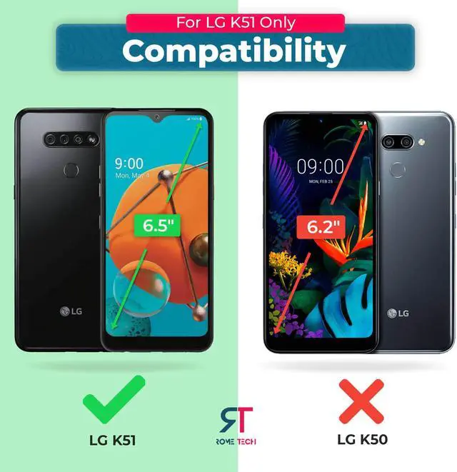 Alt view image 2 of 7 - Rome Tech For LG K51 Belt Clip Holster Phone Case