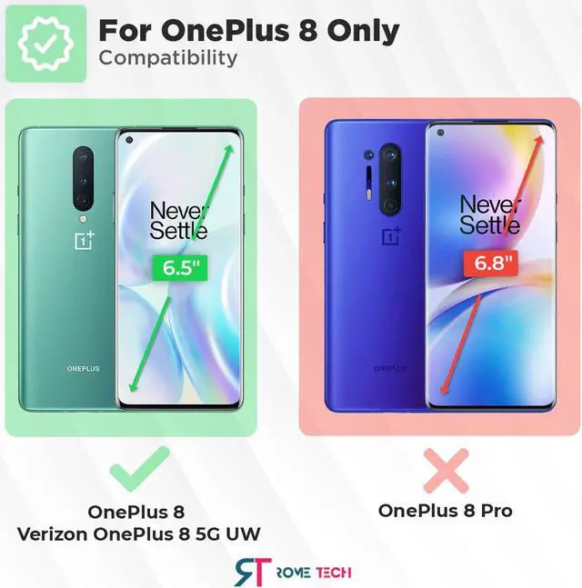 Alt view image 2 of 7 - Rome Tech For OnePlus 8 5G / One Plus 8 5G UW Belt Clip Holster Phone Case