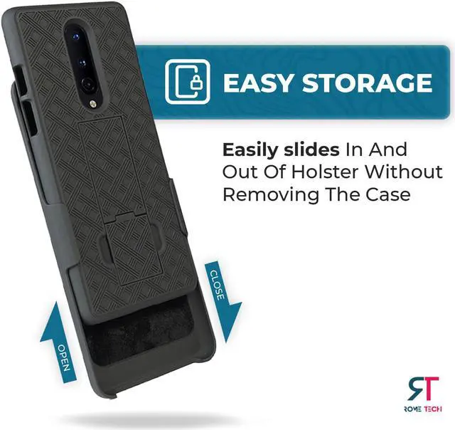 Alt view image 4 of 7 - Rome Tech For OnePlus 8 5G / One Plus 8 5G UW Belt Clip Holster Phone Case