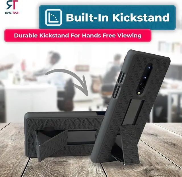 Alt view image 5 of 7 - Rome Tech For OnePlus 8 5G / One Plus 8 5G UW Belt Clip Holster Phone Case