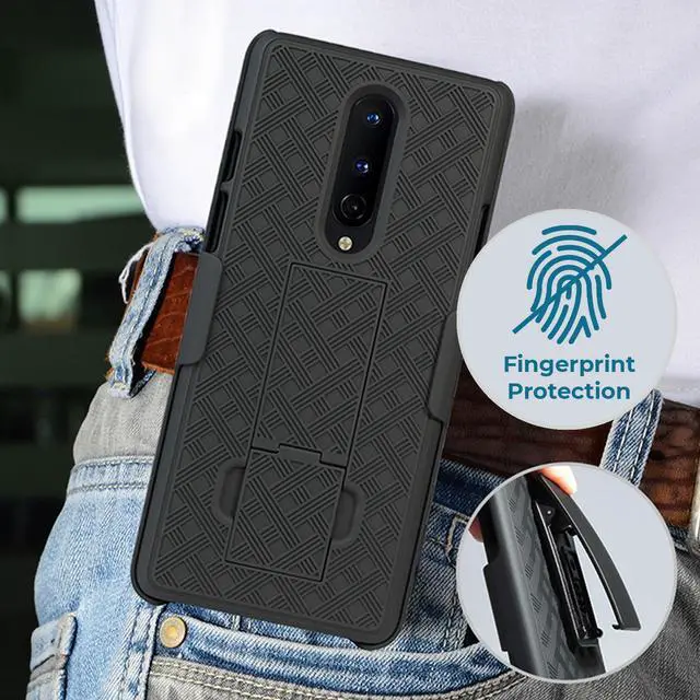 Alt view image 6 of 7 - Rome Tech For OnePlus 8 5G / One Plus 8 5G UW Belt Clip Holster Phone Case