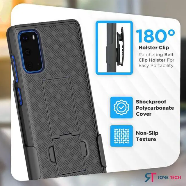 Alt view image 3 of 6 - Samsung Galaxy A51 5G 6.5" (2020) Rome Tech Shell Holster Combo Case - Black