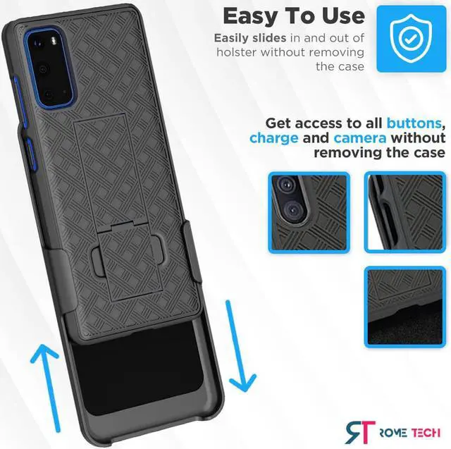 Alt view image 4 of 6 - Samsung Galaxy A51 5G 6.5" (2020) Rome Tech Shell Holster Combo Case - Black