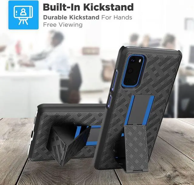 Alt view image 5 of 6 - Samsung Galaxy A51 5G 6.5" (2020) Rome Tech Shell Holster Combo Case - Black