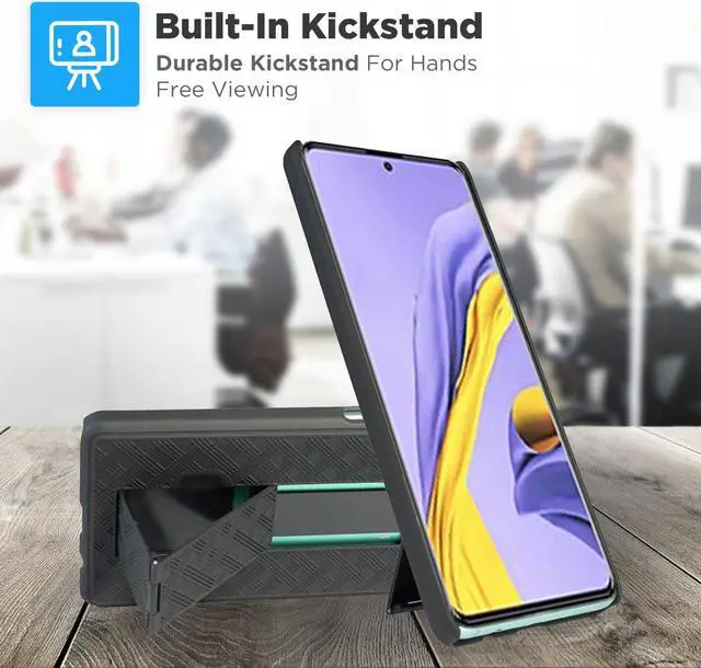 Alt view image 5 of 7 - Rome Tech For Samsung Galaxy A51 4G Belt Clip Holster Phone Case