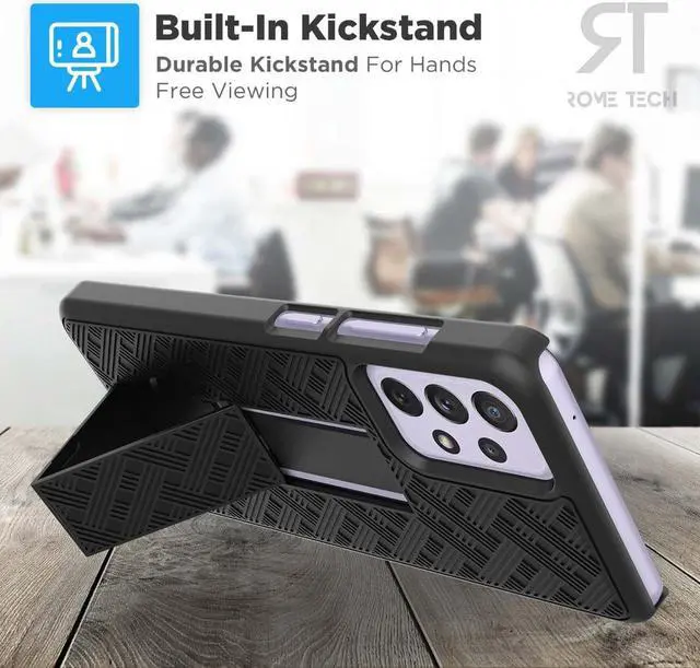 Alt view image 5 of 7 - Rome Tech For Samsung Galaxy A72 Belt Clip Holster Phone Case