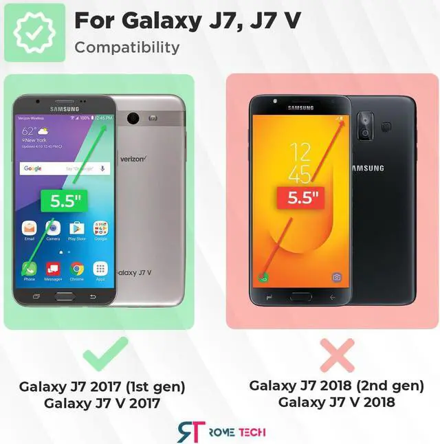 Alt view image 2 of 7 - Rome Tech For Samsung Galaxy J7 J727 5.5" (1st 2017) Belt Clip Holster Phone Case