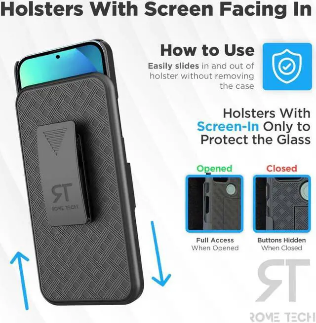 Alt view image 4 of 7 - Rome Tech For Samsung Galaxy Note 20 Belt Clip Holster Phone Case