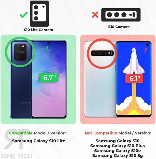 Alt view image 3 of 7 - Rome Tech For Samsung Galaxy S10 Lite Belt Clip Holster Phone Case
