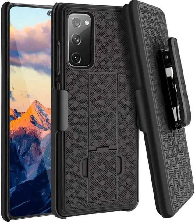 Main image of Samsung Galaxy S20 FE 5G 6.5" (2020) Rome Tech Shell Holster Combo Case - Black