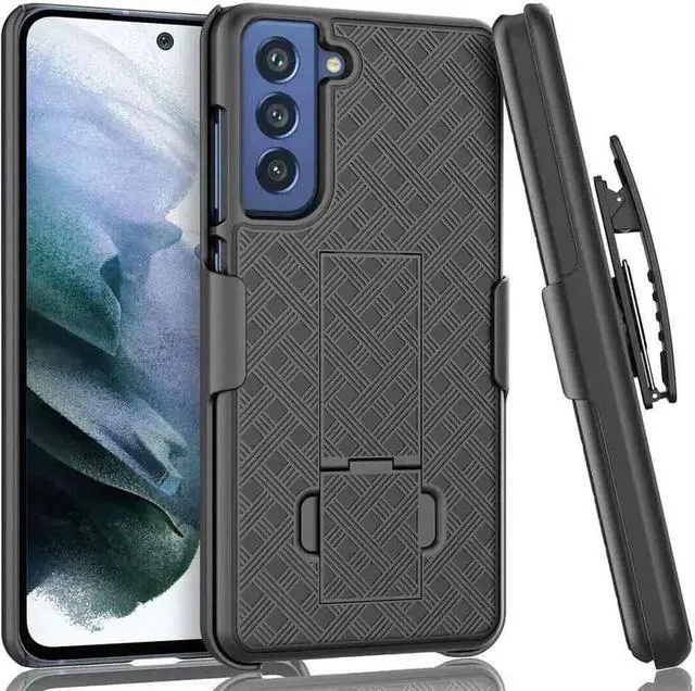Main image of Samsung Galaxy S21 6.2" (2021) Rome Tech Shell Holster Combo Case - Black