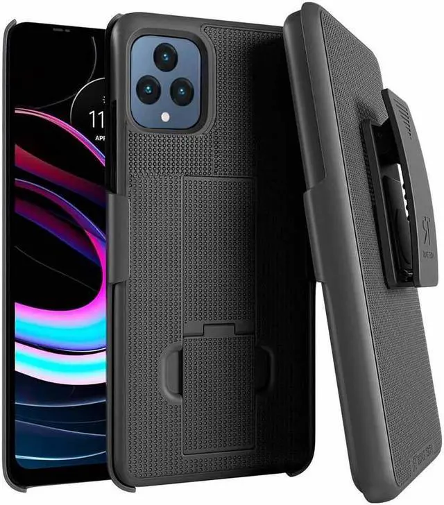 Main image of T-Mobile REVVL 6 5G 6.52" (2022) Rome Tech Shell Holster Combo Case - Black