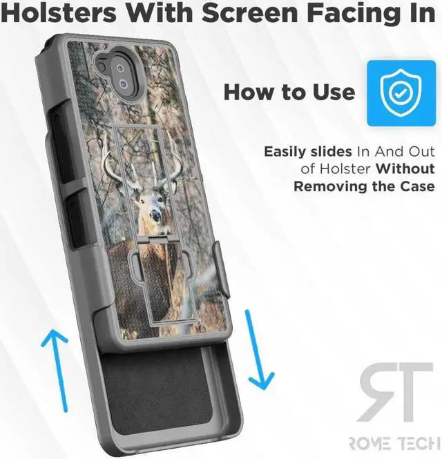 Alt view image 4 of 5 - Sonim XP10 5G (2022) Rome Tech Shell Holster Combo Case - Camo Deer