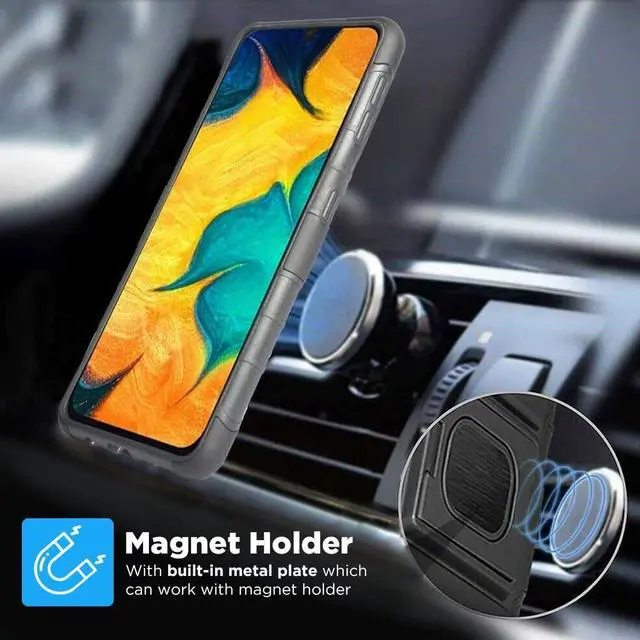 Alt view image 7 of 7 - Rome Tech For Motorola Moto Z2 Play Dual-Layer Holster Case with Kickstand