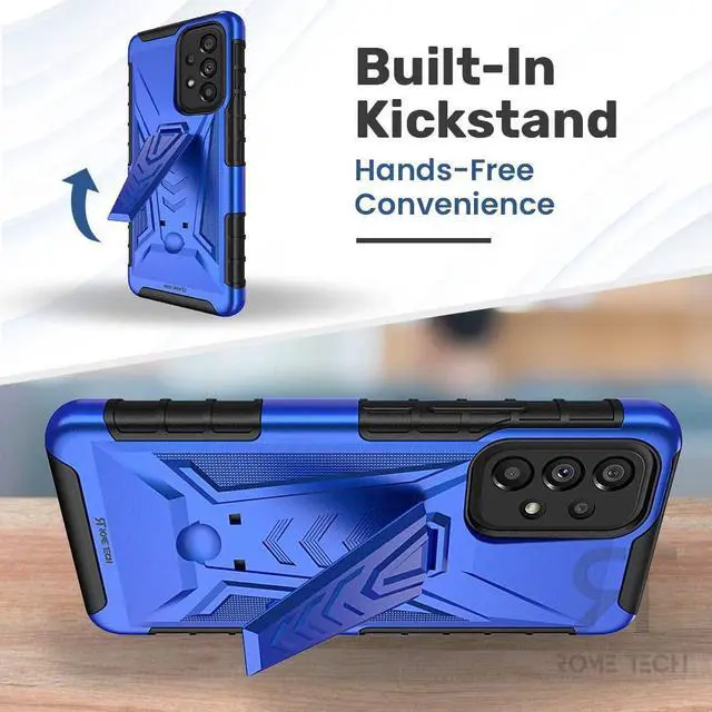 Alt view image 5 of 6 - Samsung Galaxy A53 5G 6.5" (2022) Rome Tech Dual-Layer Holster Case - Blue