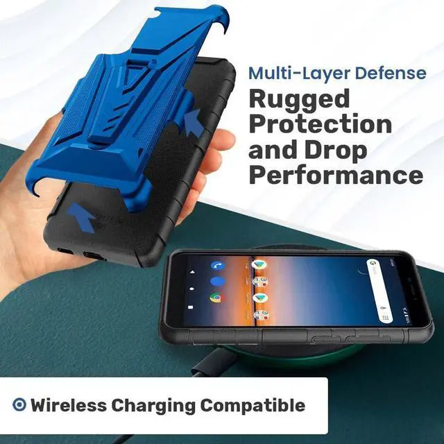 Alt view image 6 of 7 - Rome Tech For Samsung Galaxy S22 Dual-Layer Holster Case Kickstand