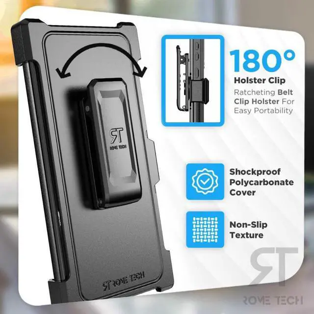 Alt view image 3 of 6 - Samsung Galaxy S23 Ultra 6.8" (2022) Rome Tech Dual-Layer Magsafe Holster Case - Black