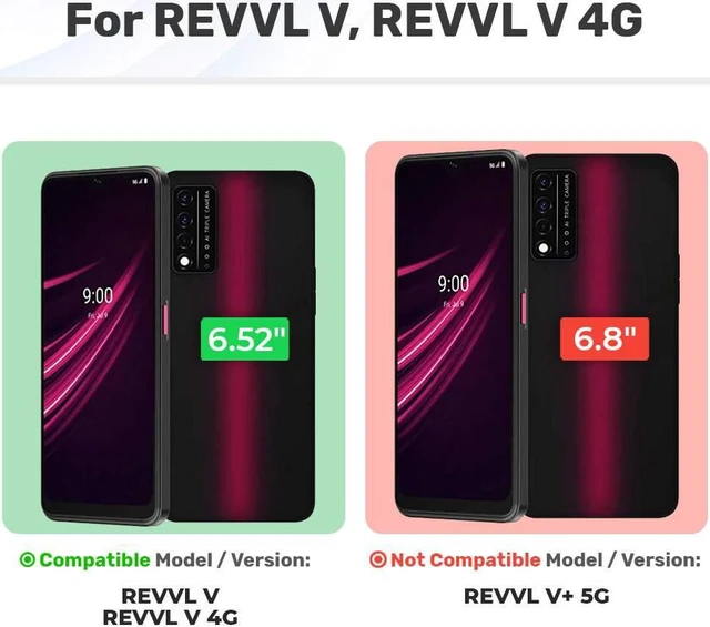 Alt view image 2 of 7 - T-Mobile Revvl V 4G 6.52" (2021) Rome Tech Dual-Layer Holster Case - Blue