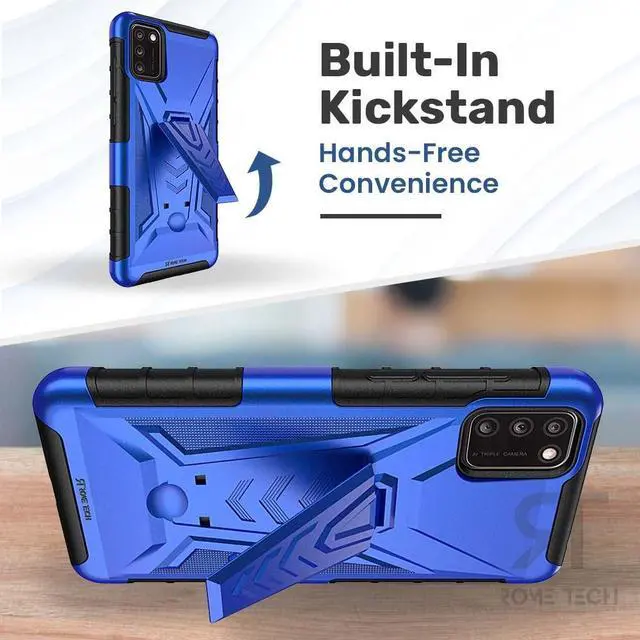 Alt view image 5 of 7 - TCL A3X 6.0" (2021) Rome Tech Dual-Layer Holster Case - Blue