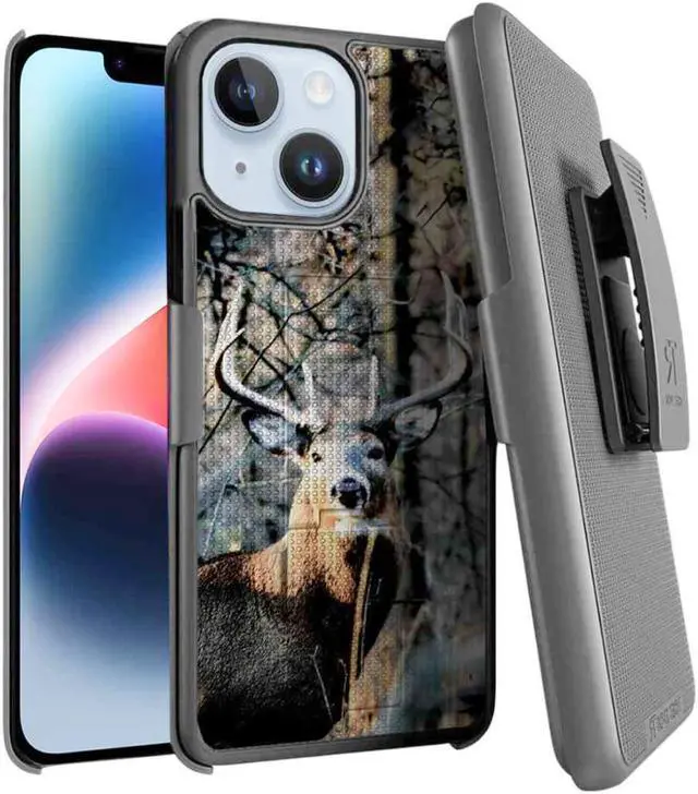 Main image of Rome Tech Apple iPhone 14 Shell Holster Combo Case Camo Deer