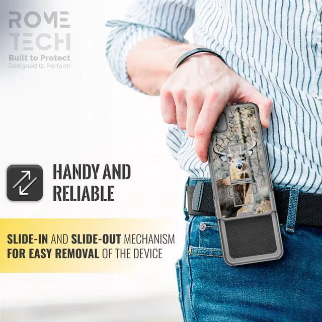 Alt view image 6 of 6 - Rome Tech Apple iPhone 14 Shell Holster Combo Case Camo Deer