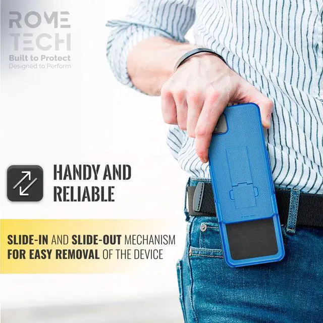Alt view image 6 of 6 - Rome Tech BLU View 2 Shell Holster Combo Case Blue Case / Black Holster