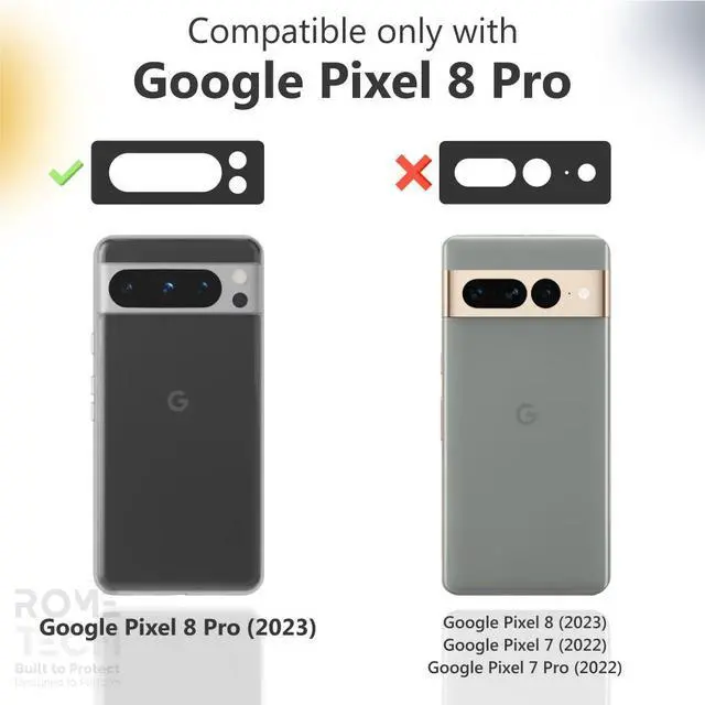 Alt view image 2 of 6 - Google Pixel 8 Pro (2023) Rome Tech Shell Holster Combo Case - Black