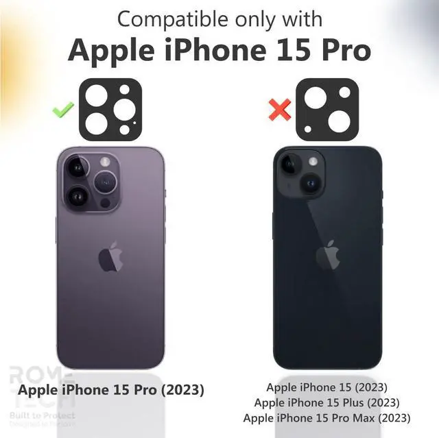 Alt view image 2 of 6 - Apple iPhone 15 Pro (2023) Rome Tech Shell Holster Combo Case - Black