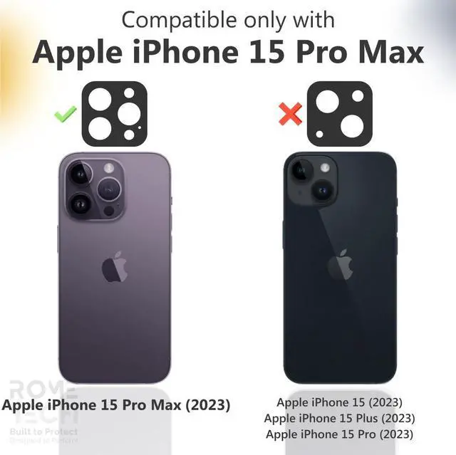 Alt view image 2 of 6 - Apple iPhone 15 Pro Max (2023) Rome Tech Clarity Holster Case w/Magsafe - Black