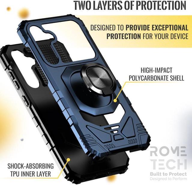 Alt view image 3 of 6 - Samsung Galaxy S23 FE (2023) Rome Tech Armor Case - Blue