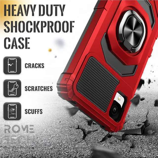 Alt view image 6 of 6 - TCL 30Z / TCL 30 LE (2022) Rome Tech Armor Case - Red