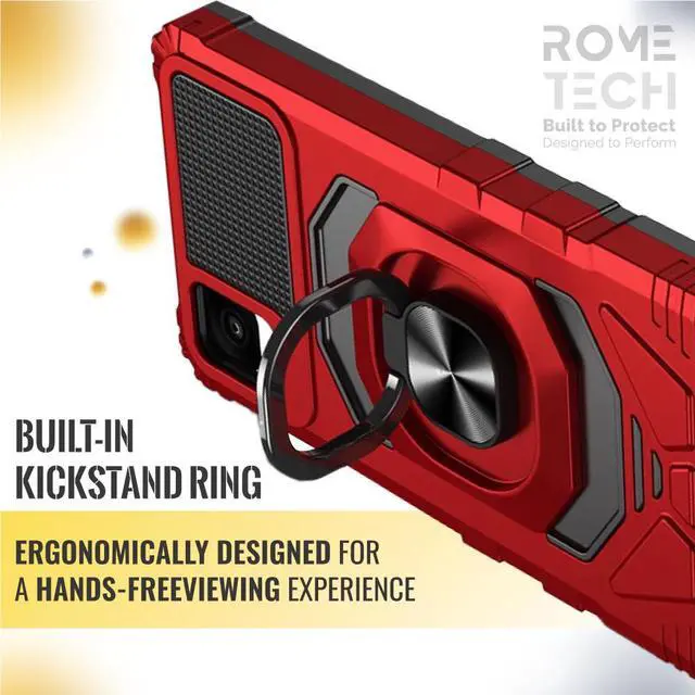 Alt view image 5 of 6 - TCL 30Z / TCL 30 LE (2022) Rome Tech Armor Case - Red